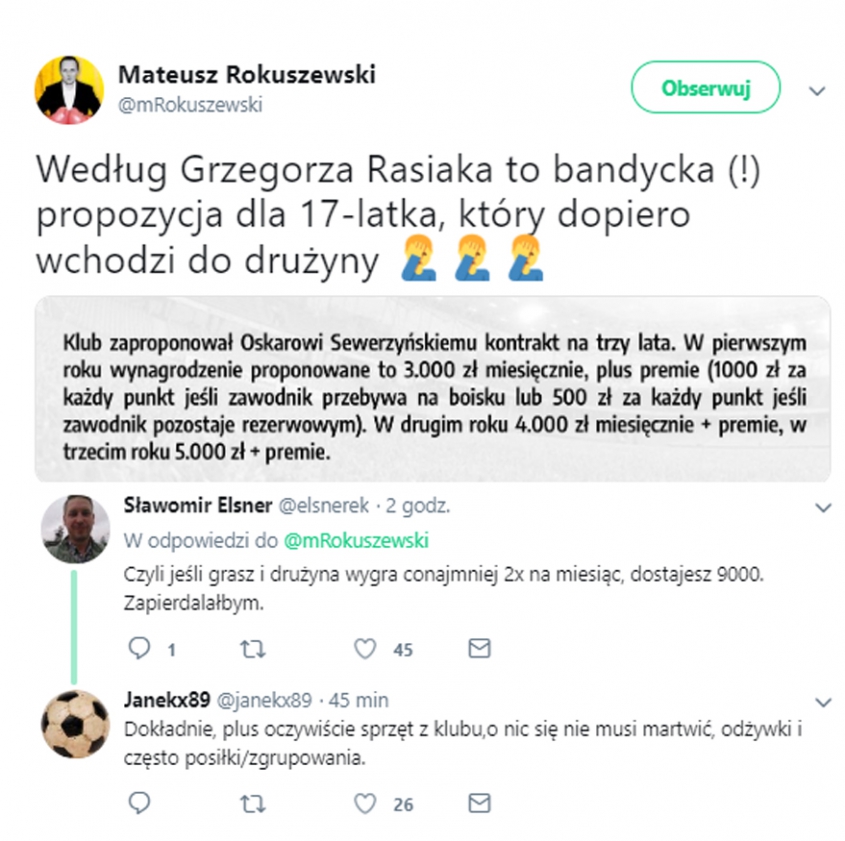 BANDYCKA propozycja kontraktu dla 17-latka... xD